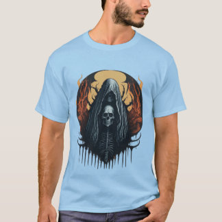 Haunting Death Metal Spectral T-Shirt Design