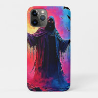 Haunting Demon Cloaked In Shadows Design