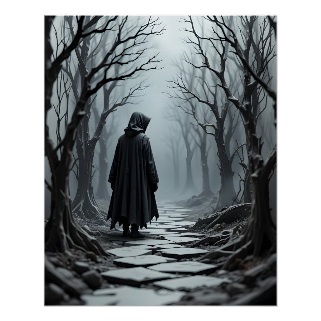 Haunting Forest Papercraft Scene Poster (Front)