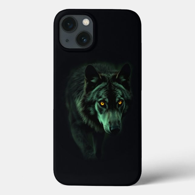"Haunting Gaze of the Night Wolf" Case-Mate iPhone Case (Back)