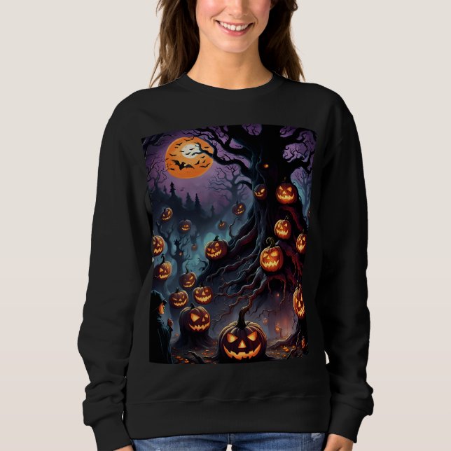   Haunting Halloween Vibes +sweatshirt) Sweatshirt (Front)