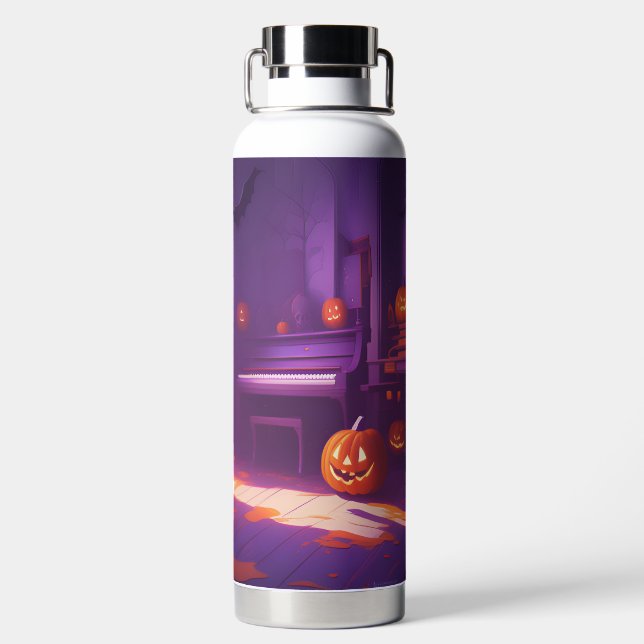 Haunting Harmonies: Halloween Water Bottle (Back)