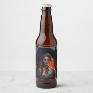 Haunting house beer bottle label