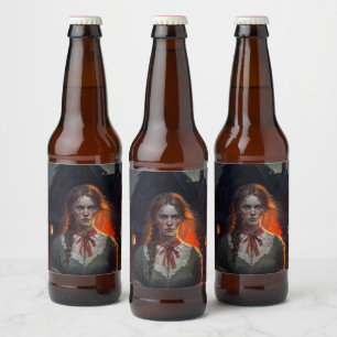 Haunting house beer bottle label