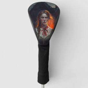 Haunting house golf head cover