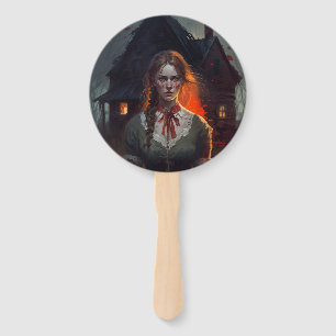 Haunting house hand fan