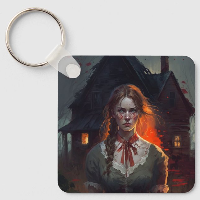 Haunting house key ring (Front)