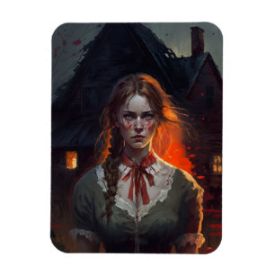 Haunting house magnet