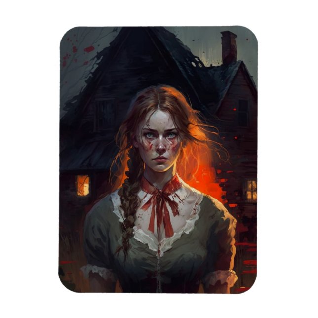 Haunting house magnet (Vertical)