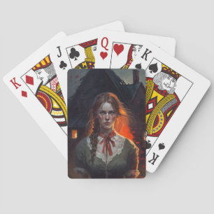Haunting house playing cards