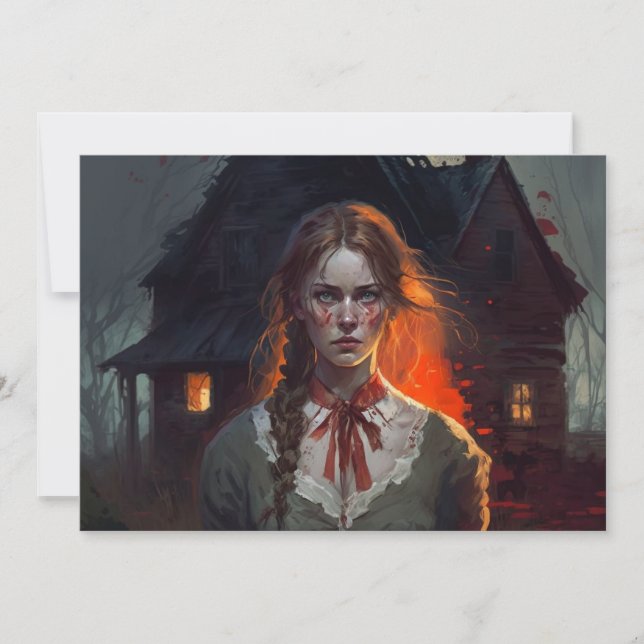 Haunting house save the date (Front)