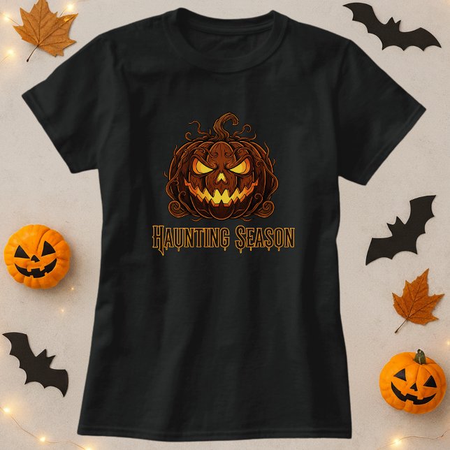 Haunting Season Pumpkin Jack-O′Lantern T-Shirt (Creator Uploaded)