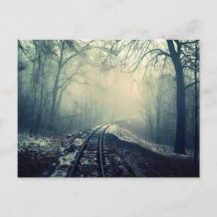 Haunting Train-track Postcard