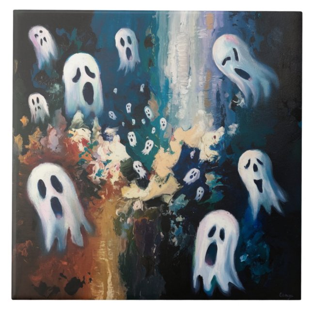 Haunting Tray Ceramic Tile (Front)