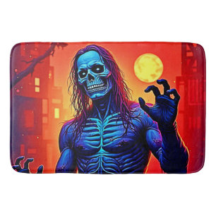 Haunting Zombie Demon In The City Design Bath Mat