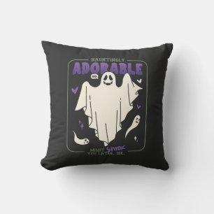 Hauntingly Adorable Funny Halloween Ghost Sayings Cushion