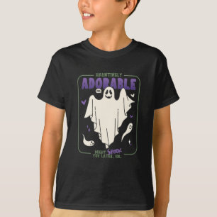 Hauntingly Adorable Funny Halloween Ghost Sayings T-Shirt