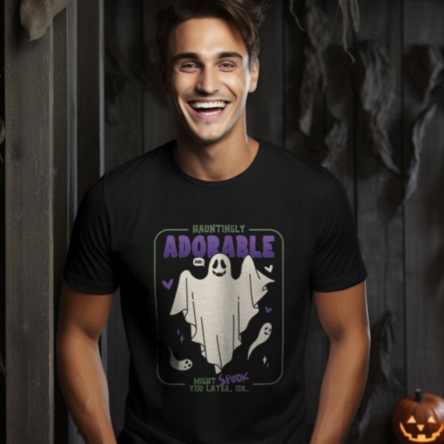Hauntingly Adorable Funny Halloween Ghost Sayings T-Shirt (Hauntingly Adorable Funny Halloween Sayings T-Shirt)