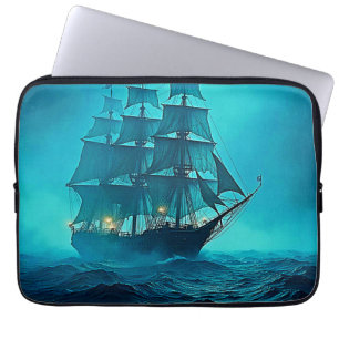 Hauntingly Beautiful Ocean Voyage Design Laptop Sleeve