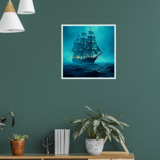 Hauntingly Beautiful Ocean Voyage Design Poster (Living Room 1)