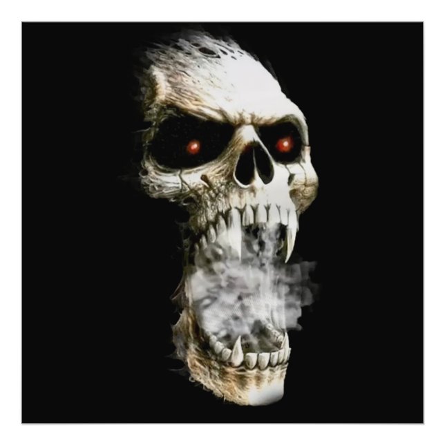  Hauntingly Cool Decor with Fiery Eyes” Photo Print (Front)