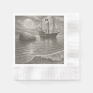 Hauntingly Elegant Pirate Napkin