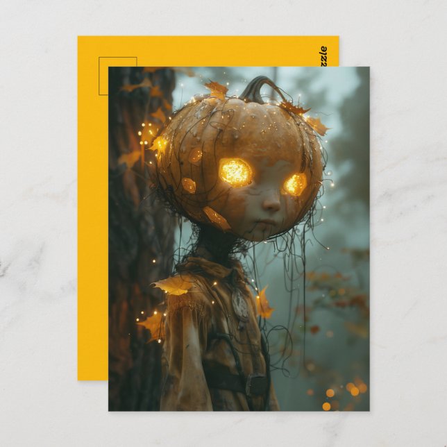 Hauntingly Pumpkin Head Postcard (Front/Back)