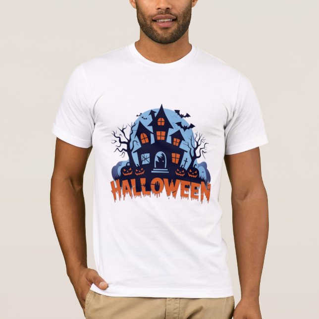 Hauntingly Unique Halloween Design Collection" T-Shirt (Front)
