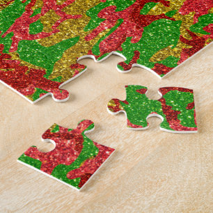 Haus Of Camo Gold Xmas Pattern Jigsaw Puzzle