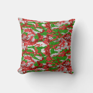 Haus Of Camo Silver Xmas Pattern Cushion