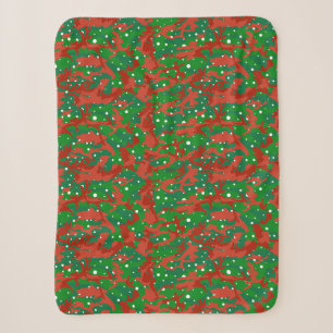 Haus Of Camo Xmas Camouflage Sherpa Blanket