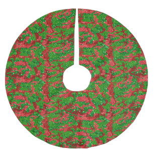 Haus Of Camo Xmas Glitter Camouflage Brushed Polyester Tree Skirt