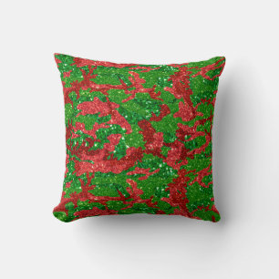 Haus Of Camo Xmas Glitter Camouflage Cushion