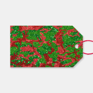 Haus Of Camo Xmas Glitter Camouflage Gift Tags