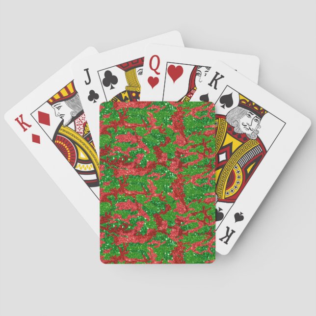 Haus Of Camo Xmas Glitter Camouflage Playing Cards (Back)