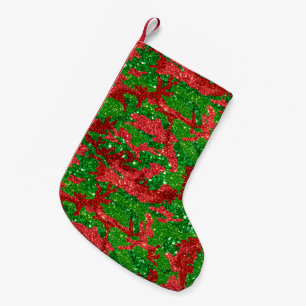 Haus Of Camo Xmas Glitter Camouflage Small Christmas Stocking
