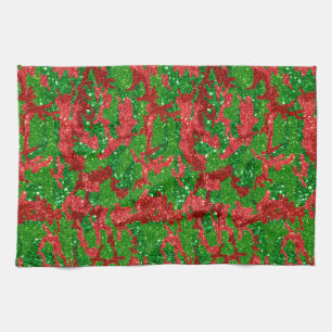Haus Of Camo Xmas Glitter Camouflage Tea Towel