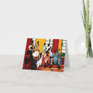 "Hausa Musicians" Greeting Cards