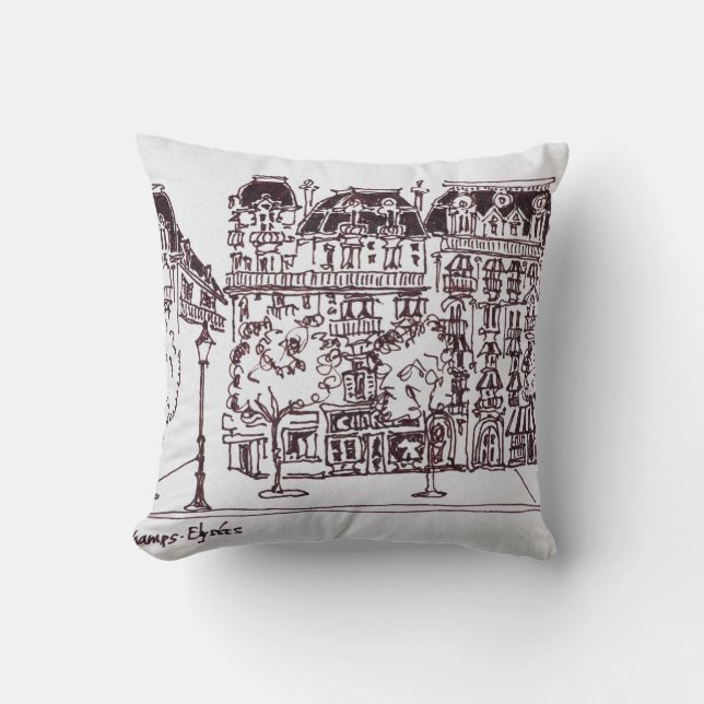 Haussmann Architecture | Champs Elysees, Paris Cushion (Front)