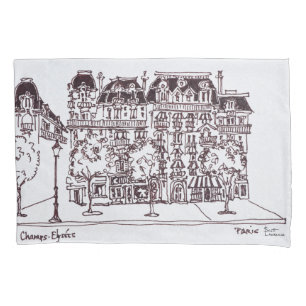 Haussmann Architecture Champs Elysees, Paris Pillowcase