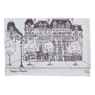 Haussmann Architecture   Champs Elysees Pillowcase