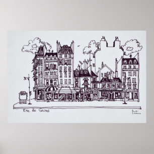 Haussmann Architecture Rue de Sevres Poster