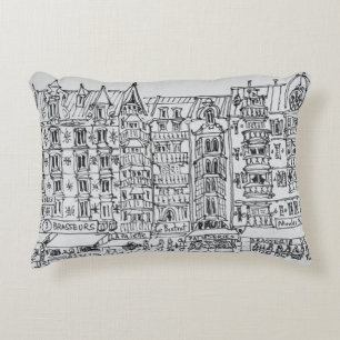 Haussmann Style Lille, France Decorative Cushion