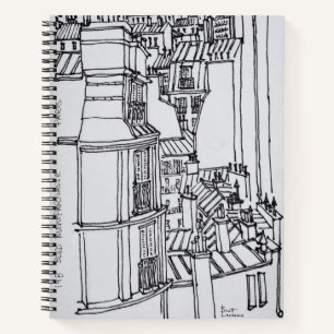 Haussmann Style Roofs Paris, France Notebook