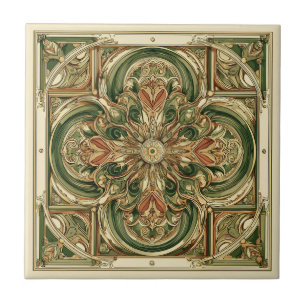 Haut Art Nouveau Ceramic Tile