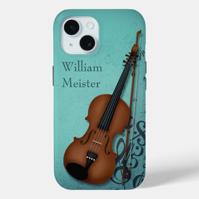 Haute Bohème Violinist Turquoise Case-Mate iPhone Case (Back)