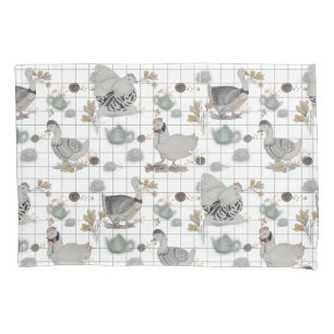 Haute Couture Chicken print  Pillowcase