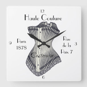 Haute Couture Corset Thunder_Cove      Square Wall Clock