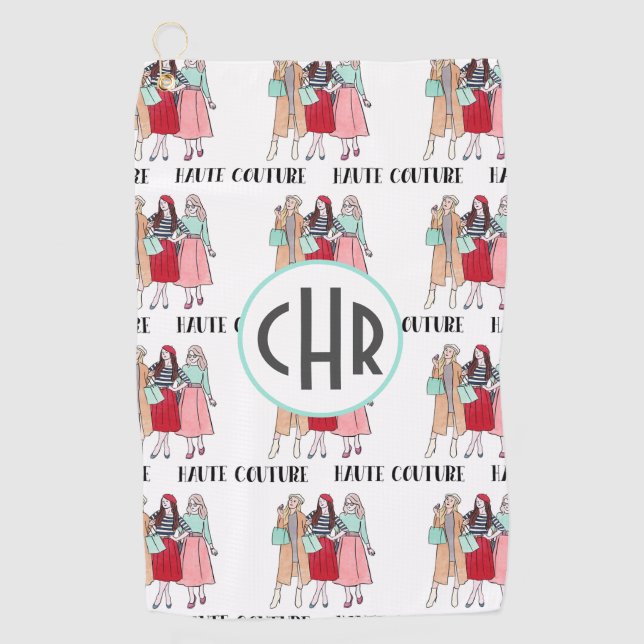 Haute Couture | Fashion | Paris | Monogram Golf Towel (Front)