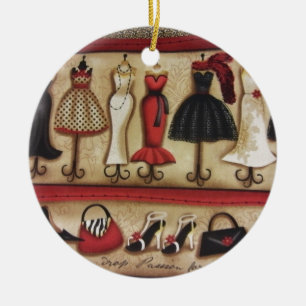 Haute Fashion Ceramic Tree Decoration